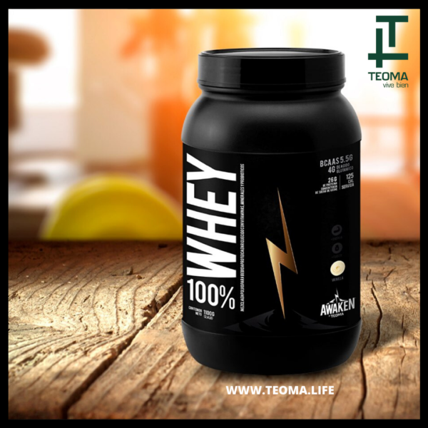 WHEY AWAKEN Vainilla Frasco de 1100 Gramos